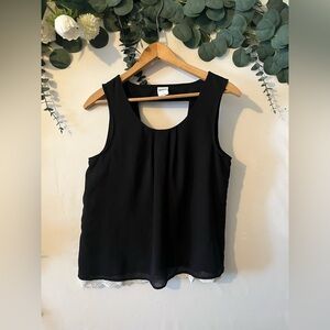 Vera Bradley Elegant Black Tank Top